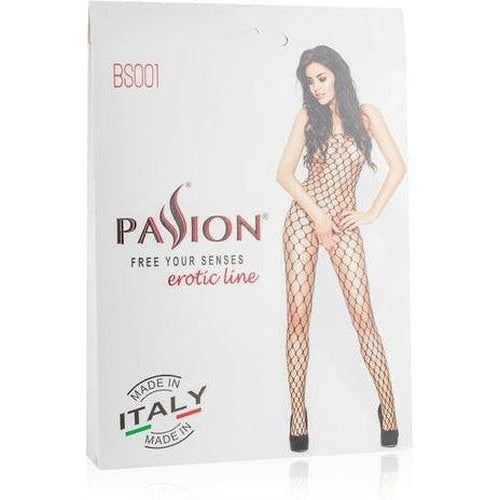 Net Bodystocking With Large Openings - Black