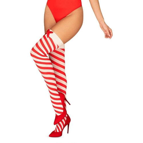 Obsessive - Kissmas Stockings Red L/XL