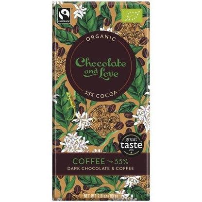 Org/Fairtrade dark chocolate with coffee 55% 80g