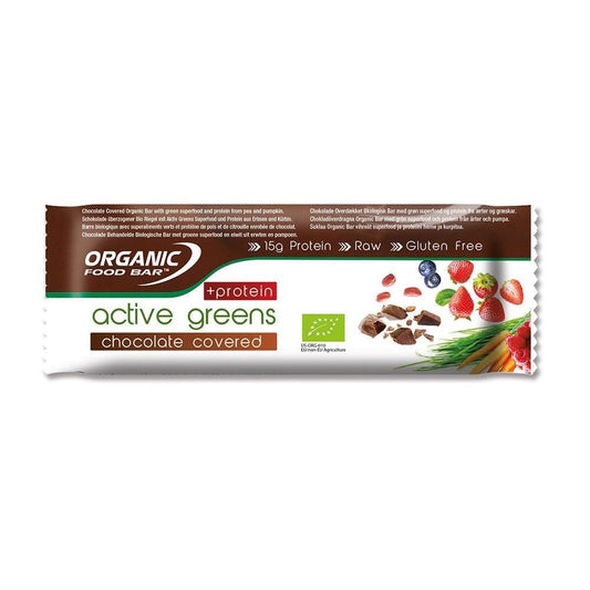 Organic Active Green Chocolate Covered Protein Bar 70g