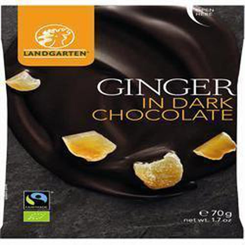 Organic Fairtrade Ginger in Dark Chocolate 70g