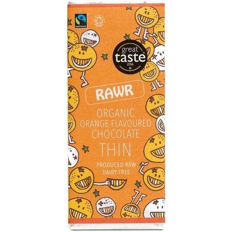 Organic Fairtrade Orange Flavoured Chocolate THIN Bar 30g