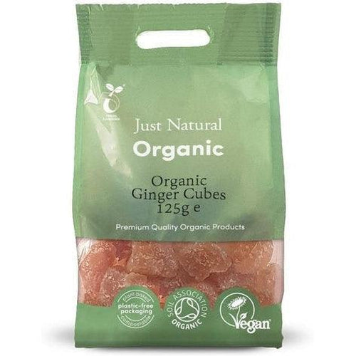 Organic Ginger Candied Cubes 125g
