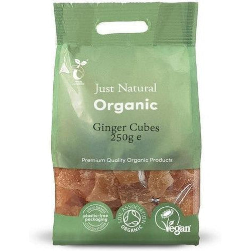 Organic Ginger Candied Cubes 250g
