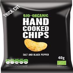 Organic Handcooked Salt & Pepper Crisps 40g