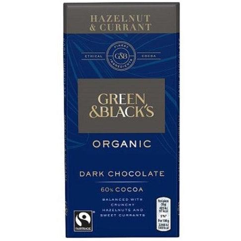 Organic Hazelnut & Currant Chocolate 90g