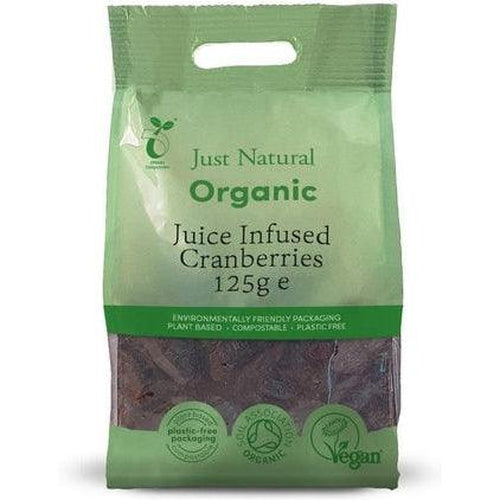 Organic Juice Infused Cranberries 125g