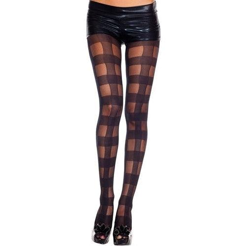Pantyhose with checkered design