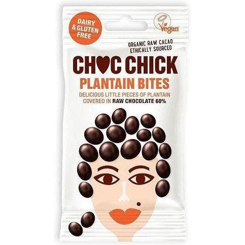 Plantain Pieces Covered in Raw Chocolate 60% 30g