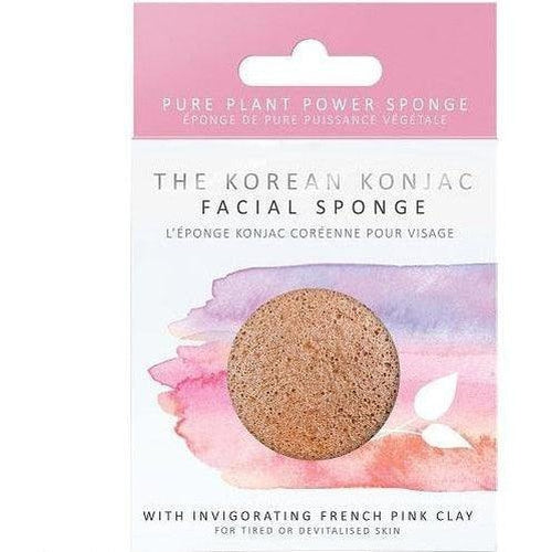 Premium Konjac Face Sponge Pink Clay 1 Sponge