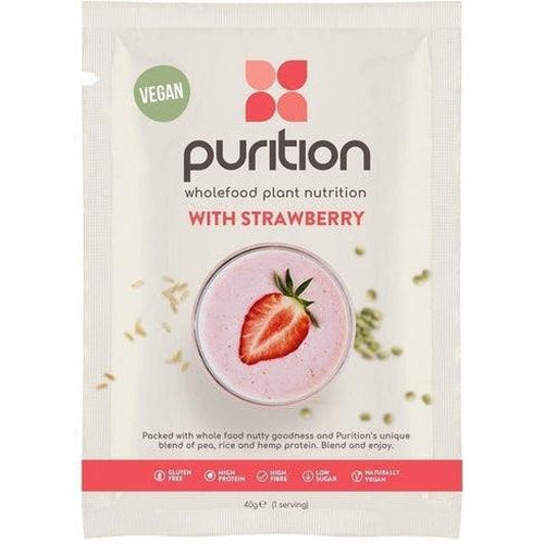 Purition Vegan Wholefood Nutrition with protein Strawberry 40g
