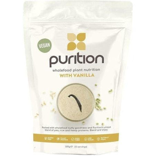 Purition Vegan Wholefood Nutrition with protein Vanilla 500g