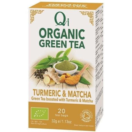 Qi Organic Green Tea Turmeric & Matcha 20 bags