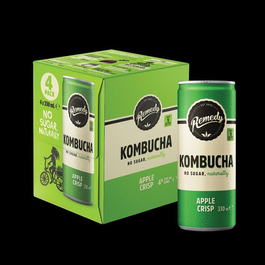 Remedy Kombucha Apple Crisp Multi pack 4x330ml