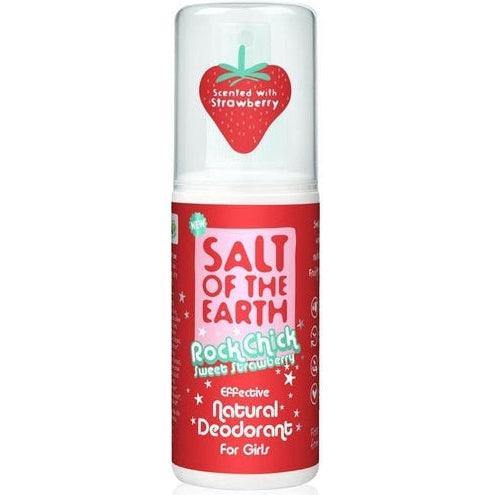 Rock Chick Sweet Strawberry Natural Deodorant Spray for Girls