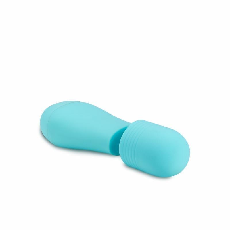 Rose - Petite Wand Vibrator With Attachments - Blue