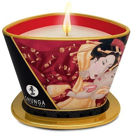 Shunga - Massage Candle Strawberry 170 ml