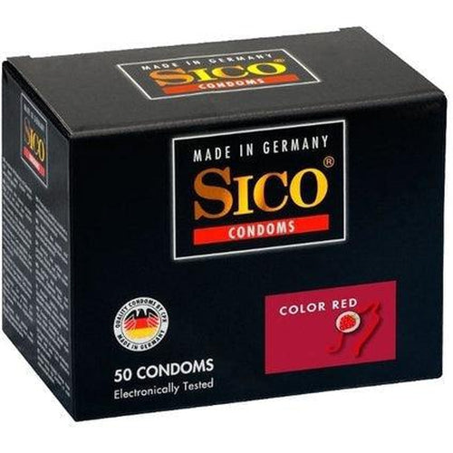 Sico Color Red Strawberry Condoms - 50 Condoms