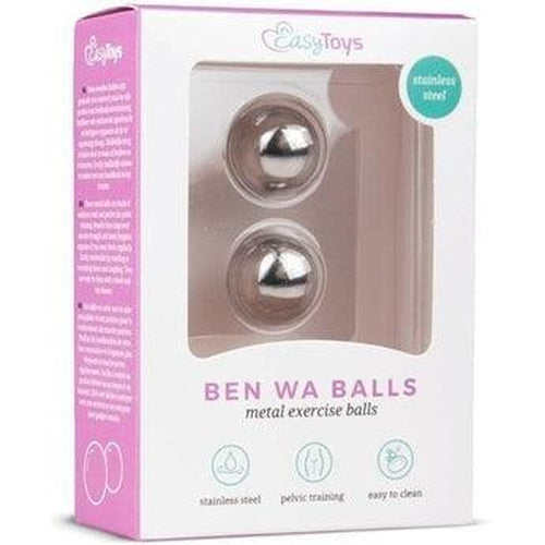 Silver ben wa balls - 19mm