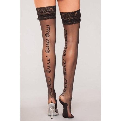 Stockings With 'Oohlala' Text