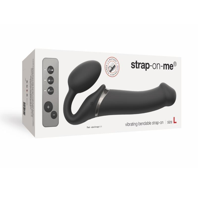 Strap On Me - Strapless Vibrating Strap-On Dildo - Size L - Black
