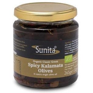 Sunita hand-picked Organic Spicy Kalamata olives from Greece