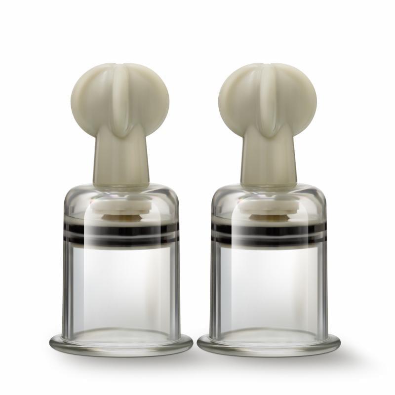 Temptasia - Clit And Nipple Large Twist Suckers - Set of 2 - Clear
