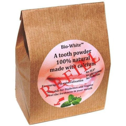 Tooth Powder Peppermint refill in a paper bag 35g