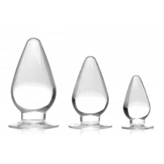 Triple Cones Anal Plug Set Of 3 - Clear