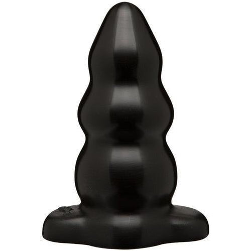 Triple Ripple Butt Plug - Large - Black