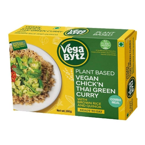 Vegan Chick'n Green Thai Curry Meal with Quinoa & Brown Rice 380g