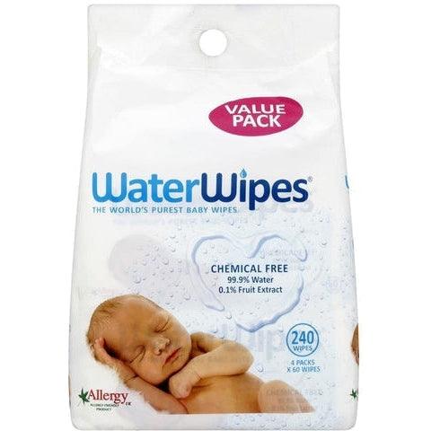 WaterWipes Baby Wipes 4 x 60pk