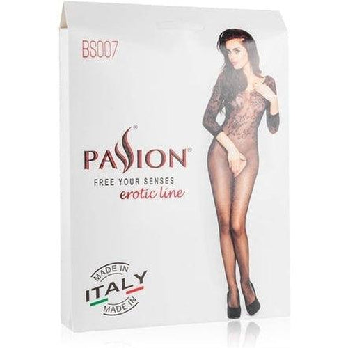 White Mesh Bodystocking With Open Crotch