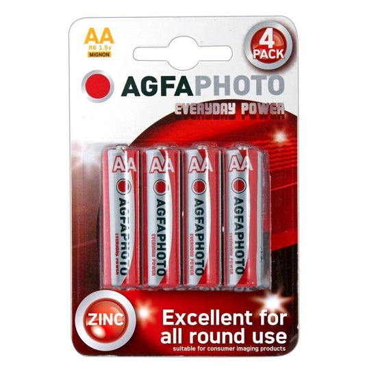 Agfa Agfa Aa Batteries 4 Batteries Per Card Red/White
