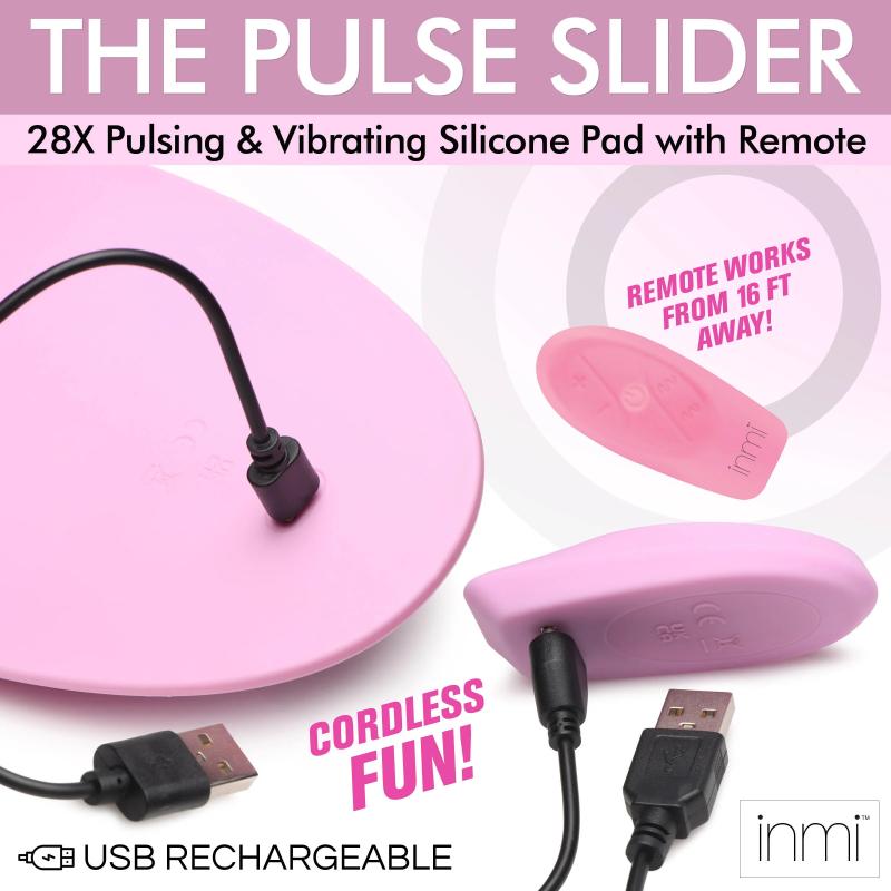 IN Pulse Slider - Silicone Pad w/ Remote - Pink