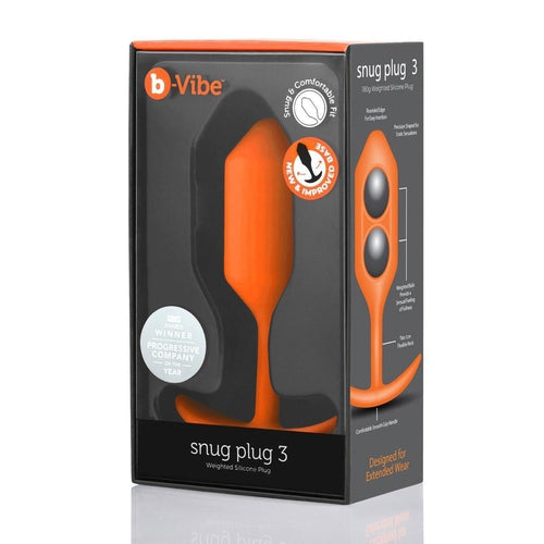 B-Vibe Snug Plug 3 Butt Plug Orange