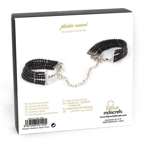 Bijoux Indiscrets - Plaisir Nacre Handcuffs Black