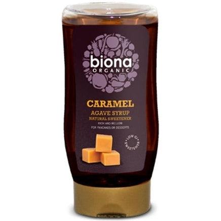 Biona Caramel Agave Syrup - Squeezy Organic. 350g