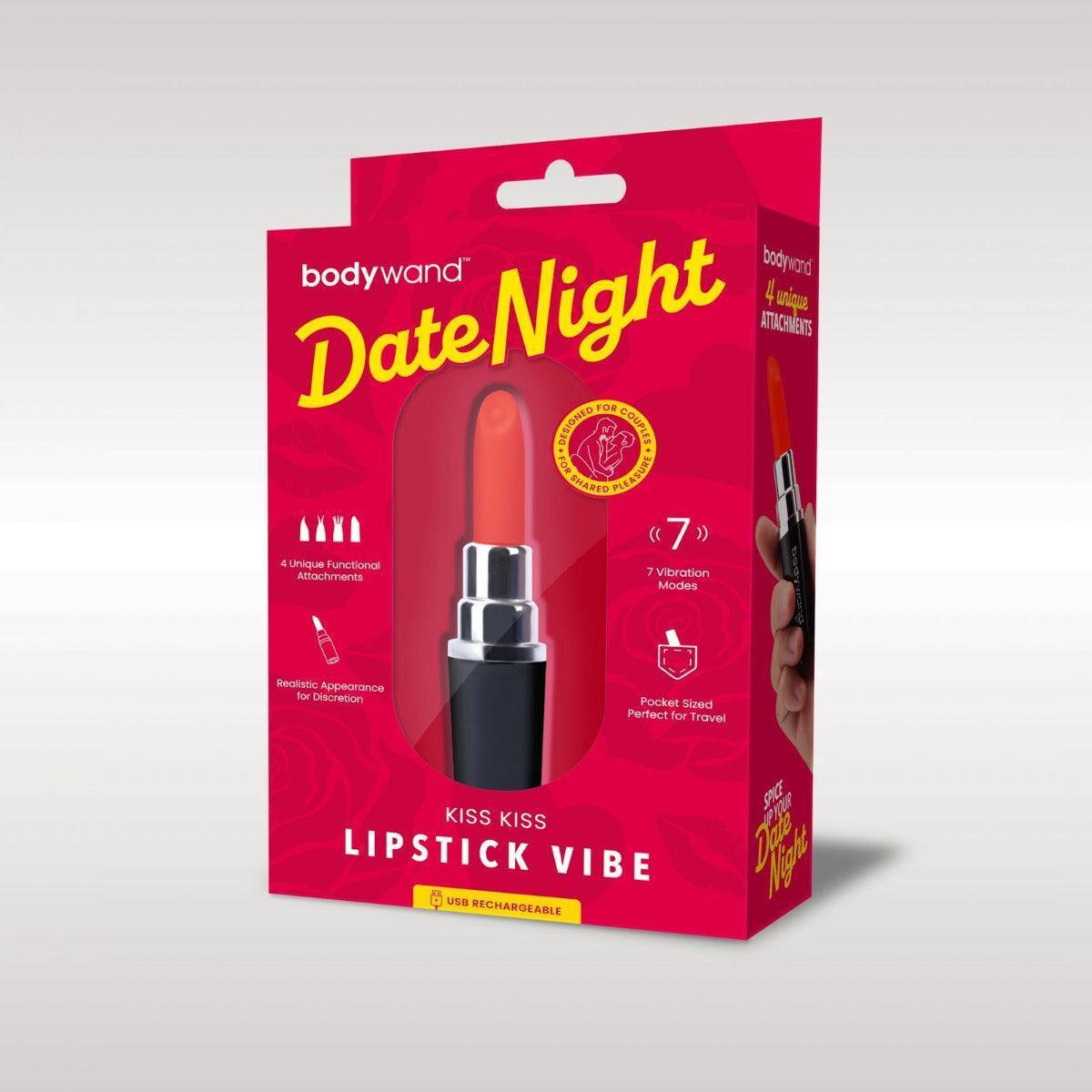 Bodywand Date Night Kiss Kiss Lipstick Vibe - Black/Red