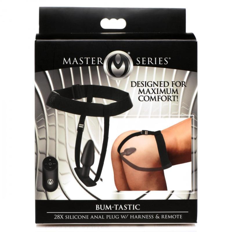 Bum-Tastic Vibrating Anal Plug with Harness & Remote Control