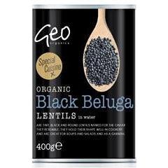 Cans - Organic Black Beluga Lentils in water 400g