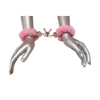 Caught In Candy Pink Furry Cuffs