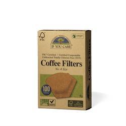 Coffee filters No.4 large unbleached 100 filters