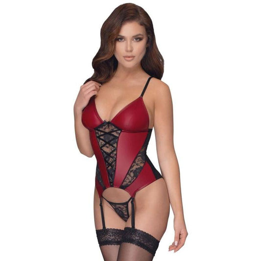 Corset with Straps - Red & Black