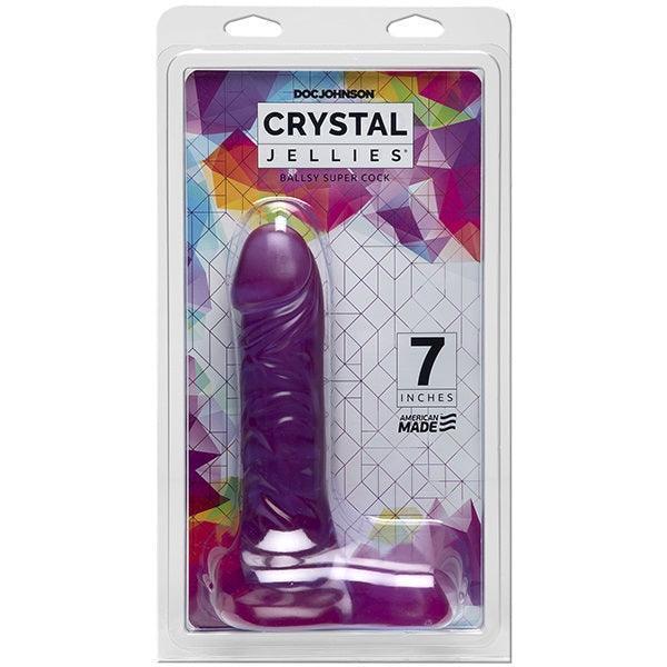 Crystal Jellies Ballsy Super Cock Purple 7in