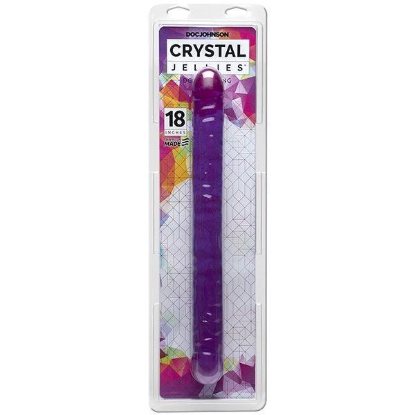 Crystal Jellies Double Dong Purple 18in