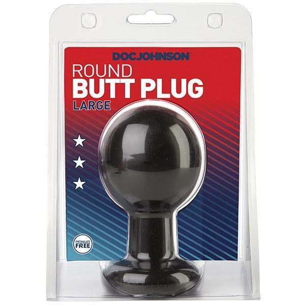Doc Johnson Round Butt Plug Black Large