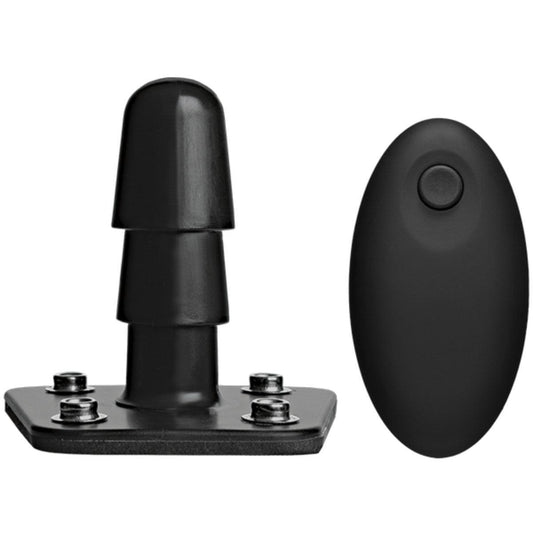 Doc Johnson Vac-U-Lock Vibrating Plug With Wireless Remote Black