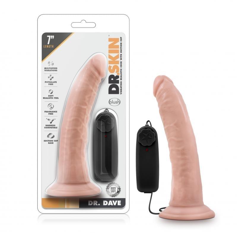 Dr. Skin - Dr. Dave Vibrator With Suction Cup - Vanilla