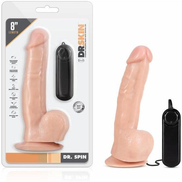 Dr. Skin - Dr. Spin Realistic Dildo With Suction Cup 8.75'' - Vanilla